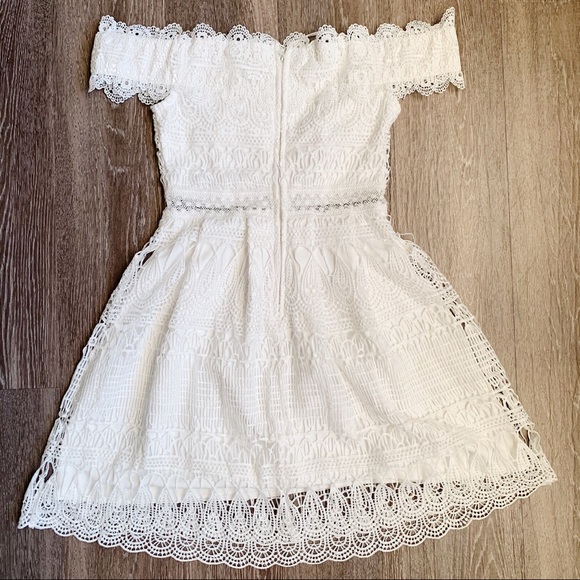 White Laced Dress | Francesca’s - Picture 5 of 5